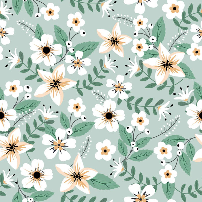 TeepeeJoy Flower Wallpaper for Nursery and Kids Rooms - Garden Gala