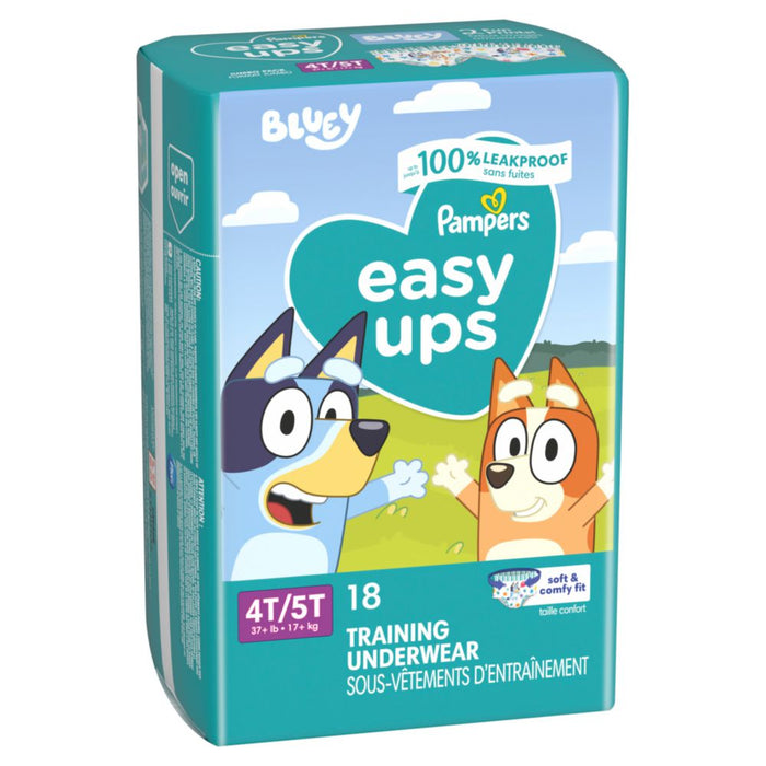 Pampers Easy Ups Training Underwear Boys Size 6 4T-5T 18 Count 