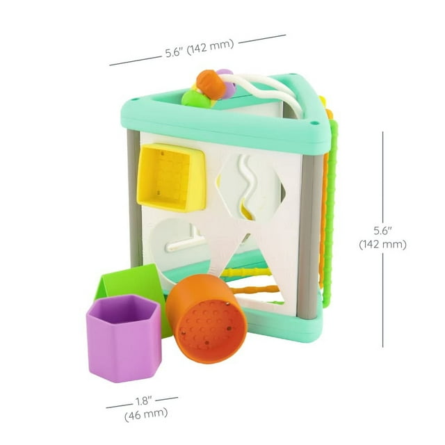 Infantino Activity Triangle & Shape Sorter with Four Shapes, Sensory Toy