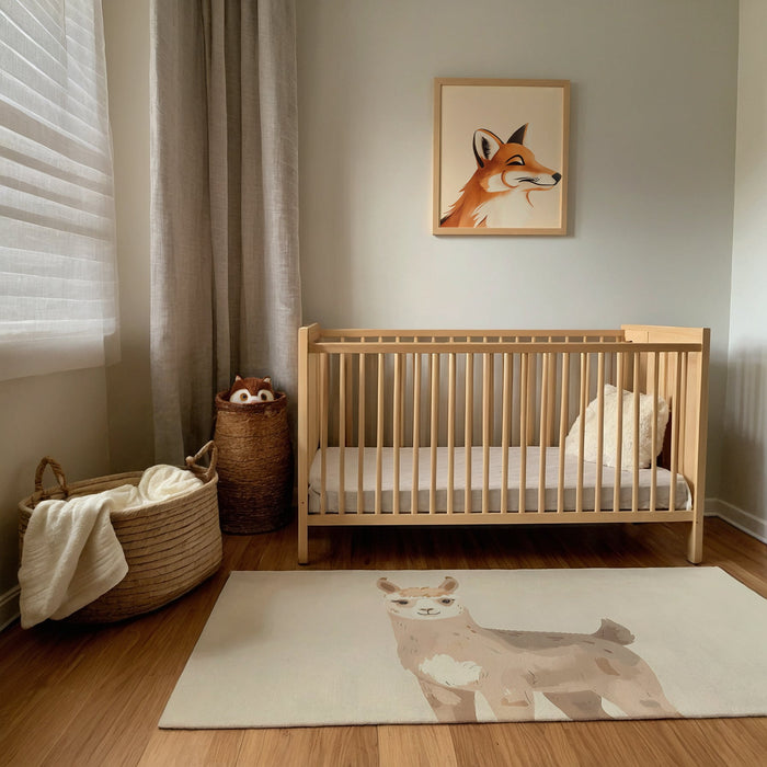 TeepeeJoy Kids and Nursery Llama Area Rug - Wooly Wonder