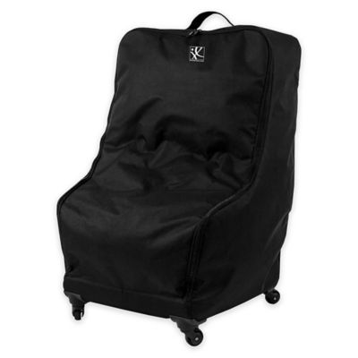 J.L. Childress Spinner Wheelie Deluxe Car Seat Travel Bag, Black