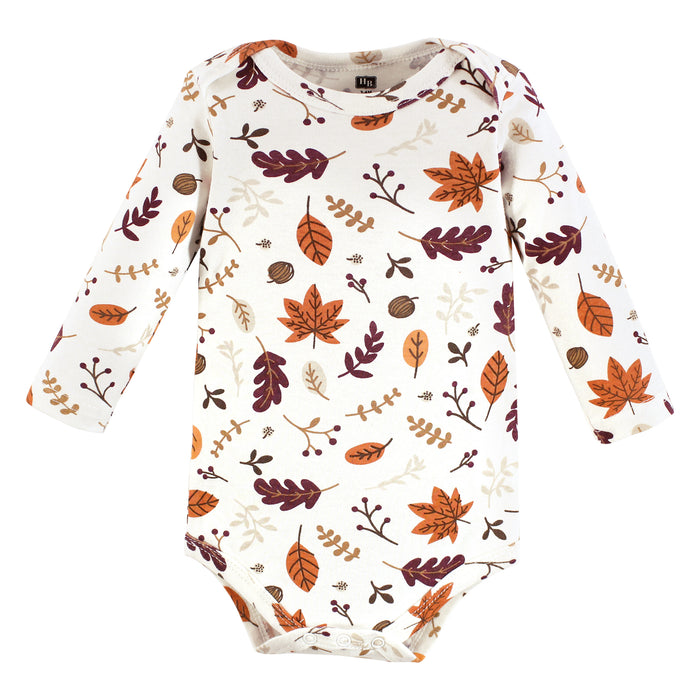 Hudson Baby Cotton Long-Sleeve Bodysuits, Hello Autumn 3-Pack