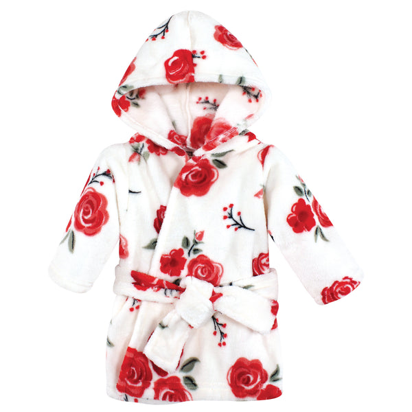 Hudson Baby Plush Bathrobe, Red Rose