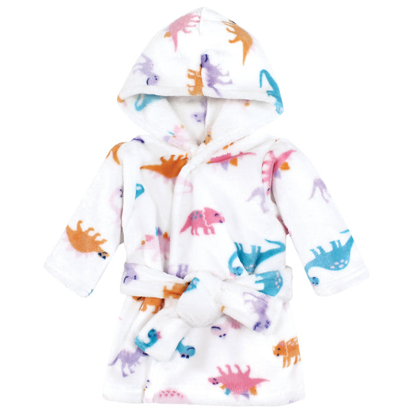 Hudson Baby Plush Bathrobe, Girl Dinosaur