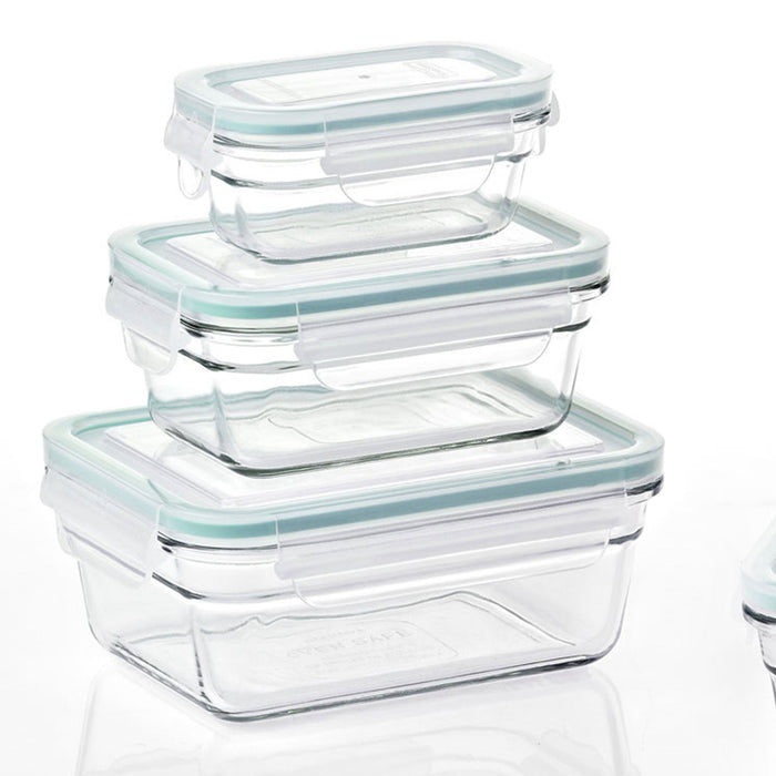 Glasslock Oven and Microwave Safe Glass Food Storage Containers 10 Piece Set