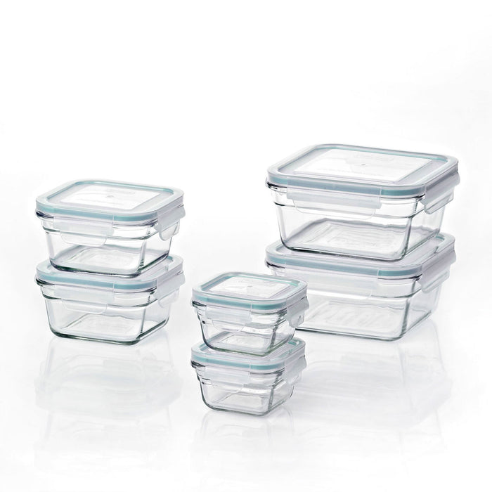 Glasslock Oven and Microwave Safe Glass Food Storage Containers 12 Piece Set