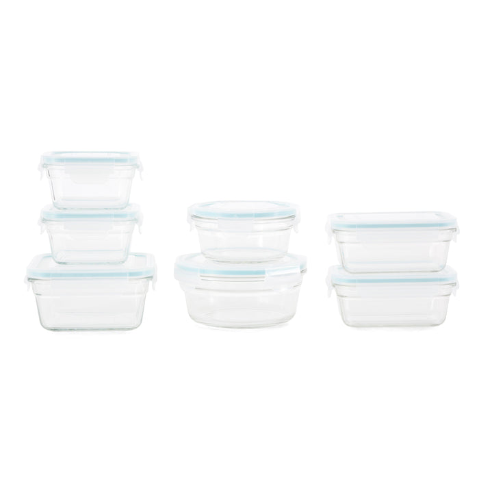 Glasslock Oven and Microwave Safe Glass Food Storage Containers 14 Piece Set