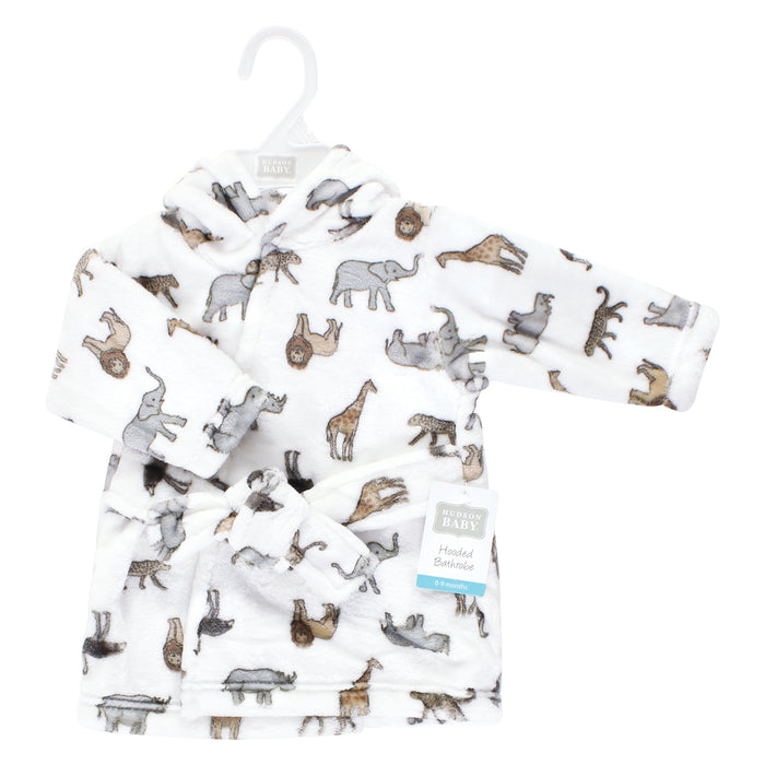 Hudson Baby Plush Bathrobe, Modern Safari