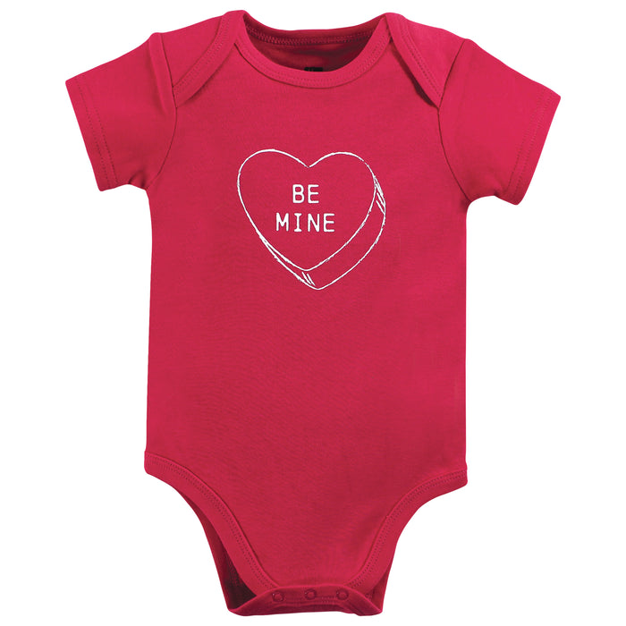 Hudson Baby Infant Girl Cotton Bodysuits, Be Mine Valentine