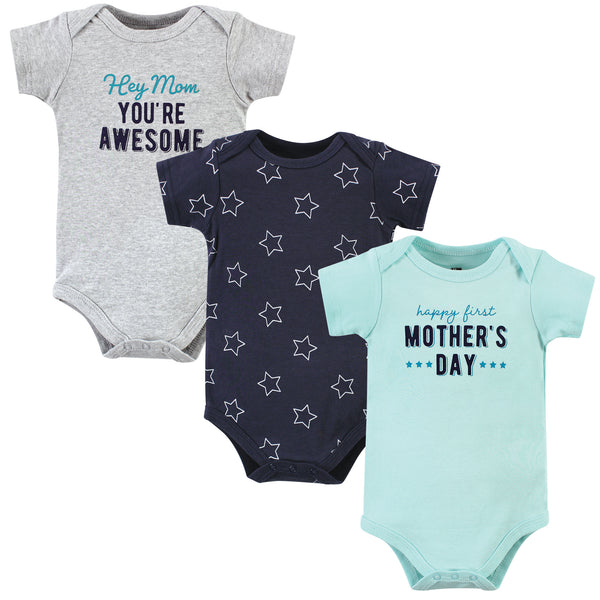 Hudson Baby Infant Boy Cotton Bodysuits, Boy Mothers Day