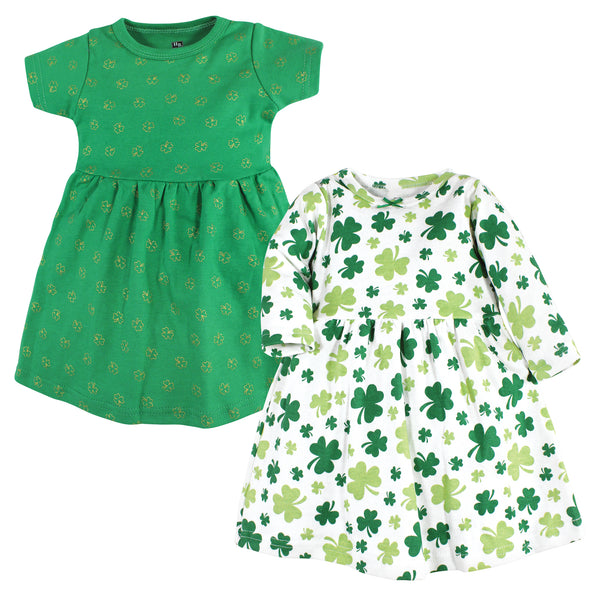 Hudson Baby Infant Girl Cotton Dresses, Shamrocks