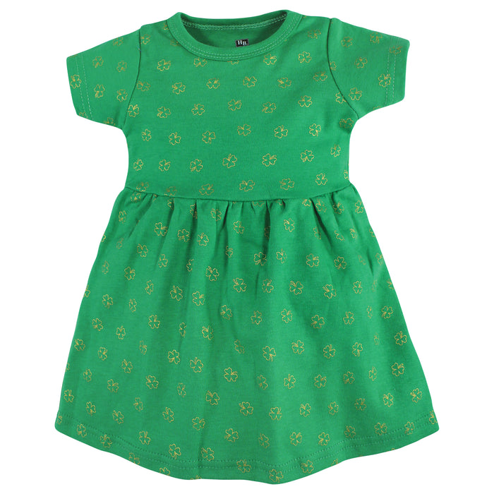 Hudson Baby Infant Girl Cotton Dresses, Shamrocks