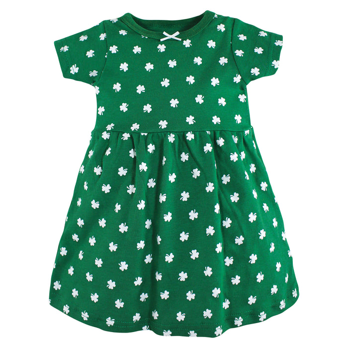 Hudson Baby Infant and Toddler Girl Cotton Dresses, St Patricks Rainbow