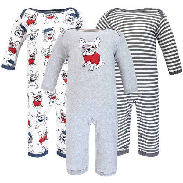 Hudson Baby Infant Boy Cotton Coveralls, Whimsical Dog