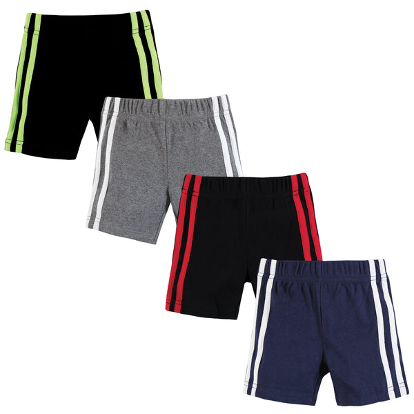 Hudson Baby Boy Shorts Bottoms 4-Pack, Navy Black