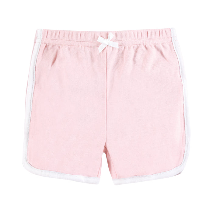 Hudson Baby Girl Shorts Bottoms 4-Pack, Pink Lilac