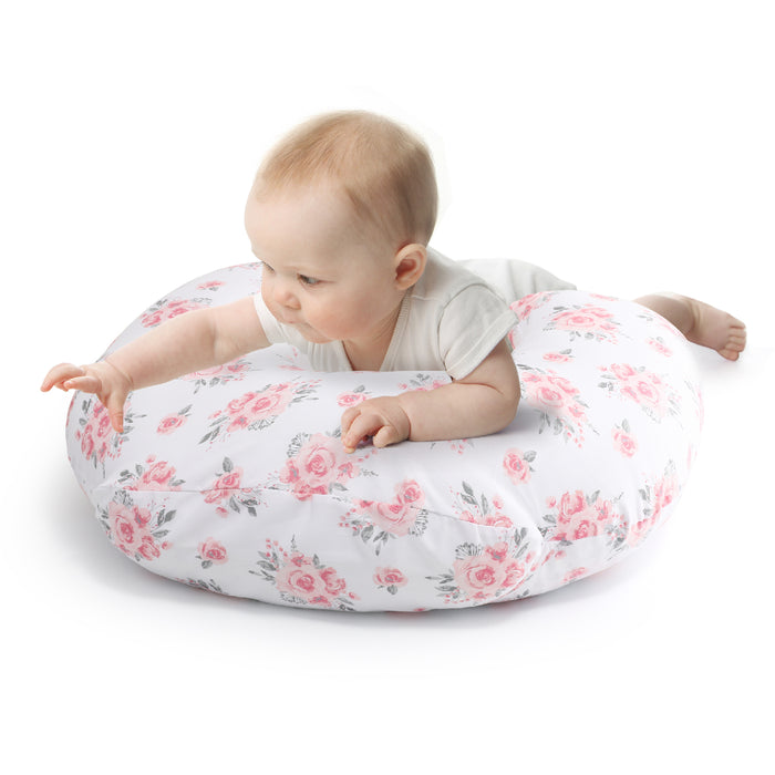 The Peanutshell Floral Rose Nursing Pillow