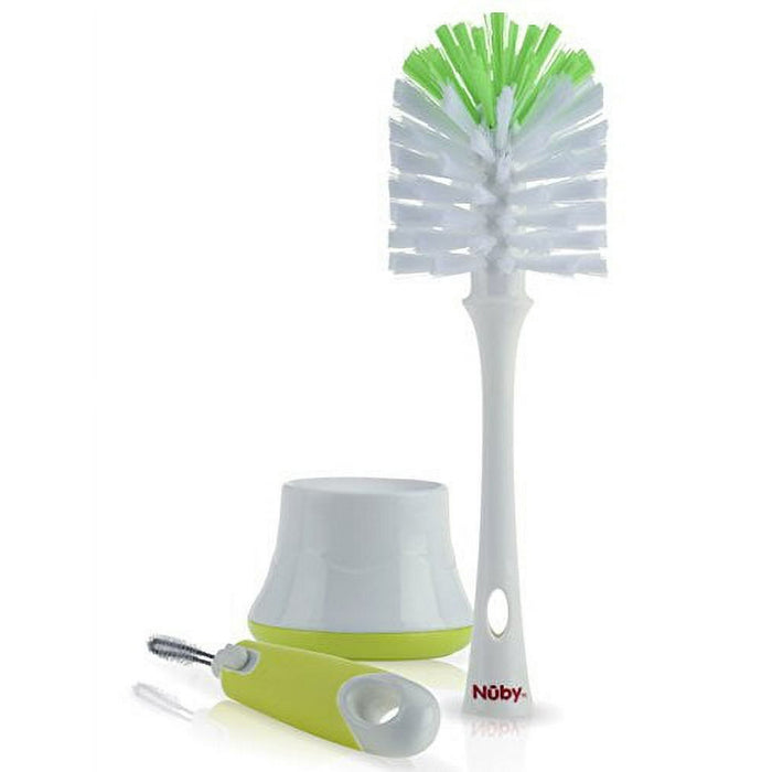 Nuby Bottle Brush with Interlocking Nipple Brush and Stand