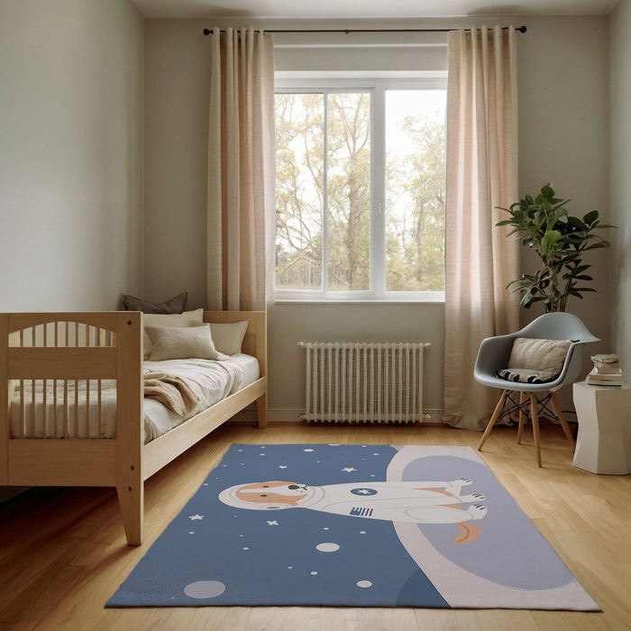 TeepeeJoy Dog Area Rug for Kids and Nursery Rooms - Galactic Goodboy