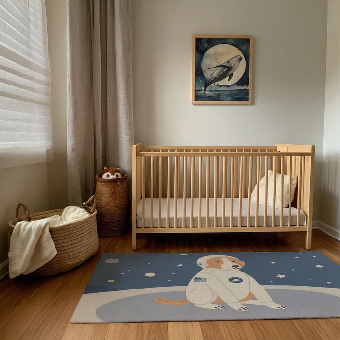 TeepeeJoy Dog Area Rug for Kids and Nursery Rooms - Galactic Goodboy