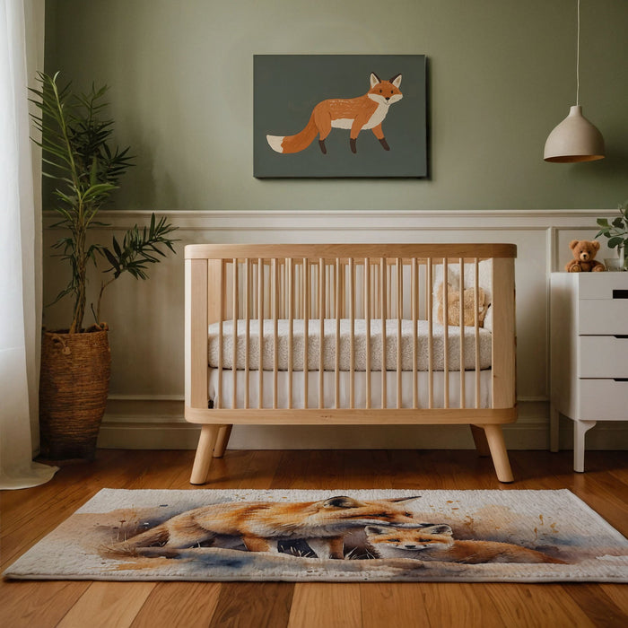 TeepeeJoy Kids and Nursery Fox Area Rug - Cunning Cuties