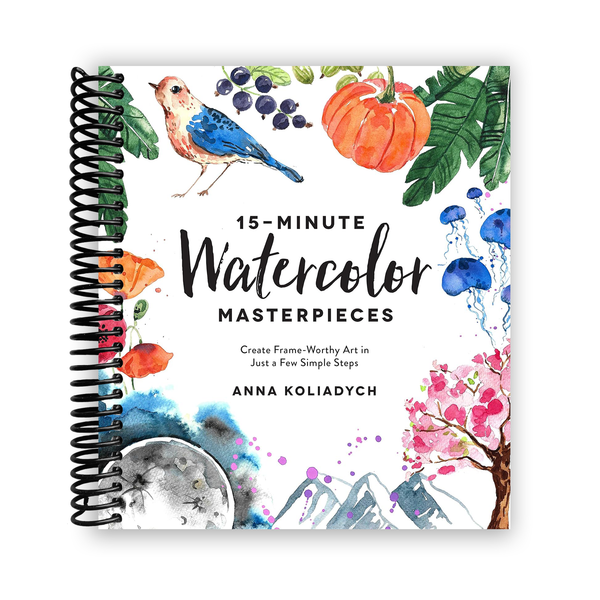 Lay it Flat 15-Minute Watercolor Masterpieces: Create Frame-Worthy Art in Just a Few Simple Steps (Spiral Bound)