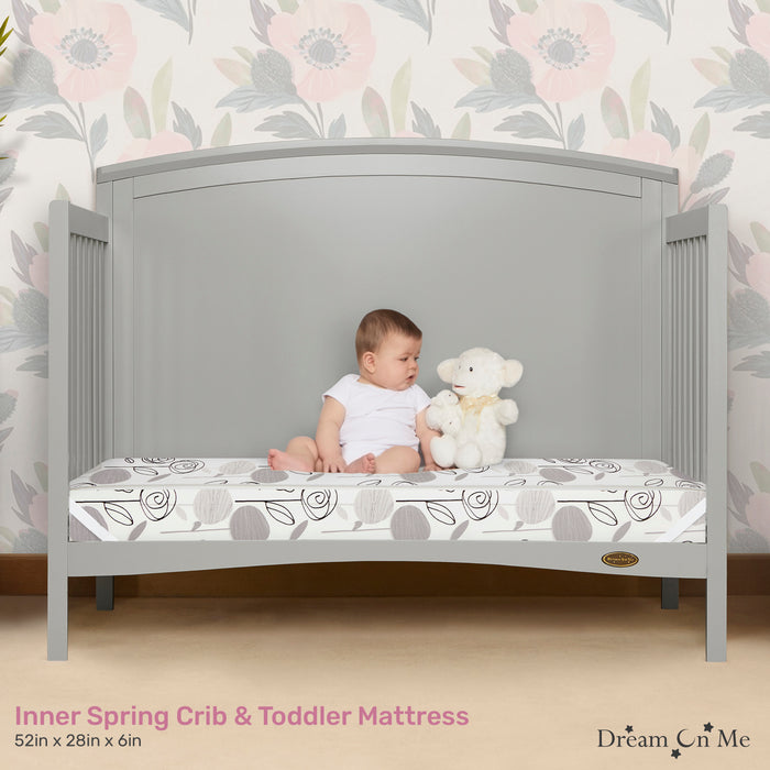 Dream On Me Endless Roses Crib and Toddler mattress