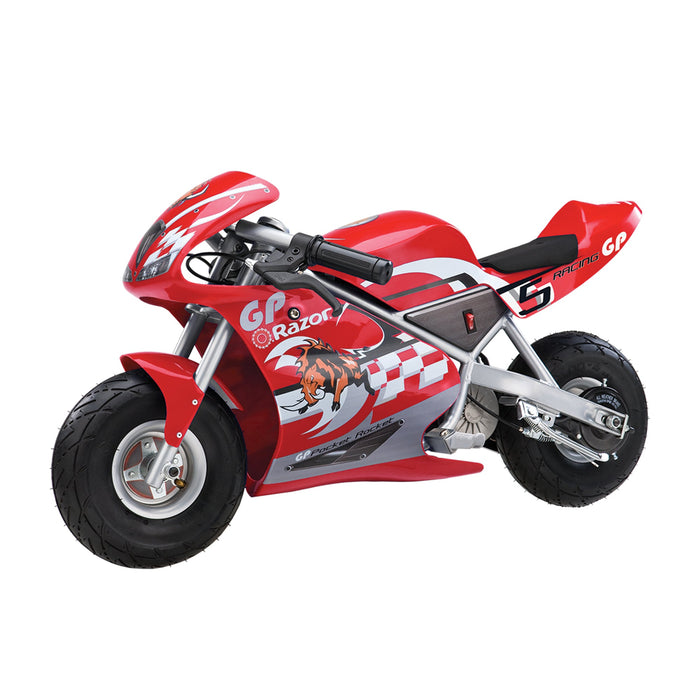 Razor 24V Mini Electric Bike 1 Speed Dirt Racing Motorcycle Pocket Rocket, Red