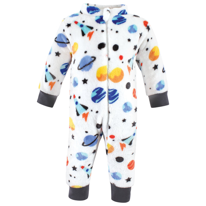 Hudson Baby Infant Boy Plush Jumpsuits, Space Adventure