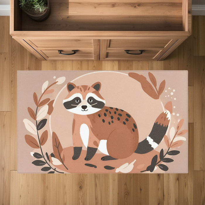 TeepeeJoy Kids and Nursery Raccoon Rug - Forest Bandit