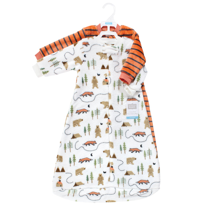 Hudson Baby Infant Boy Plush Long-Sleeve Wearable Blanket, Camping, 2-Pack
