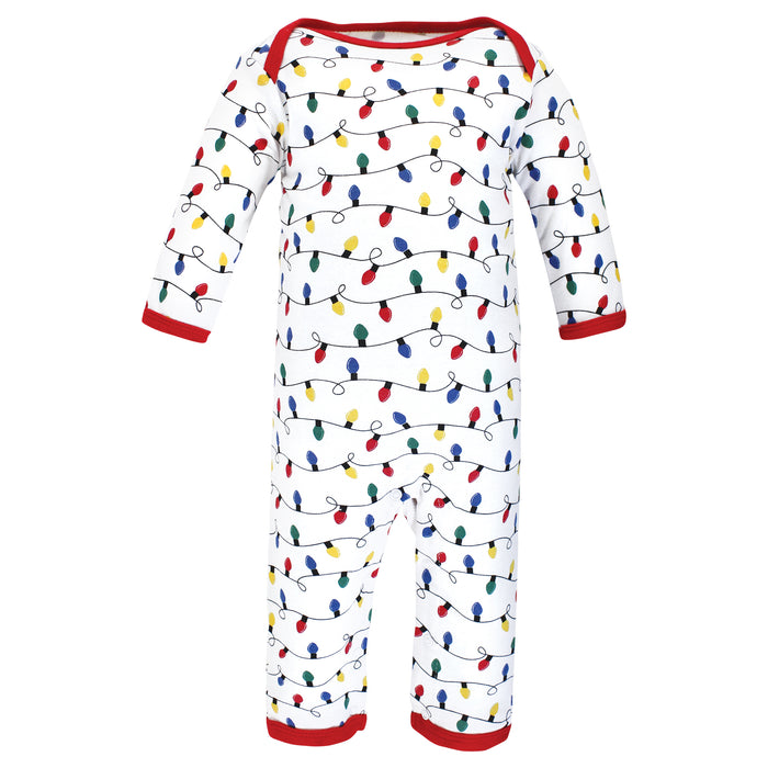 Hudson Baby Infant Boy Cotton Coveralls, Christmoose