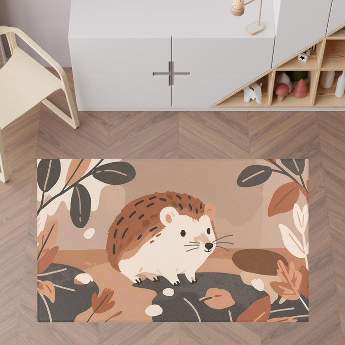 TeepeeJoy Kids and Nursery Hedgehog Area Rug - Hedgy Hideaway