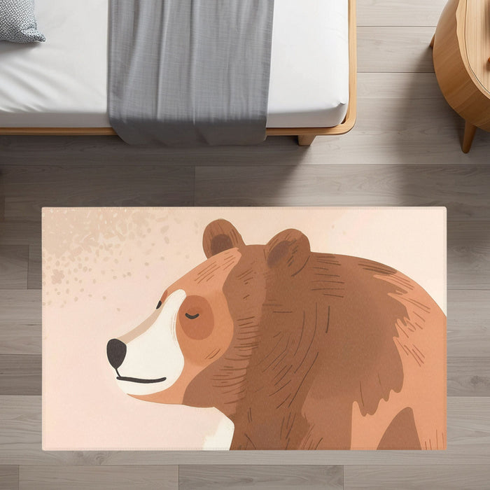 TeepeeJoy Bear Rug for Nursery and Kids Rooms - Calm and Cozy