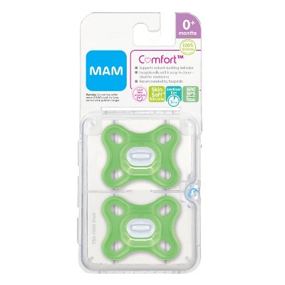 MAM Comfort Pacifier, 0-4 Months, Unisex, 2 pack