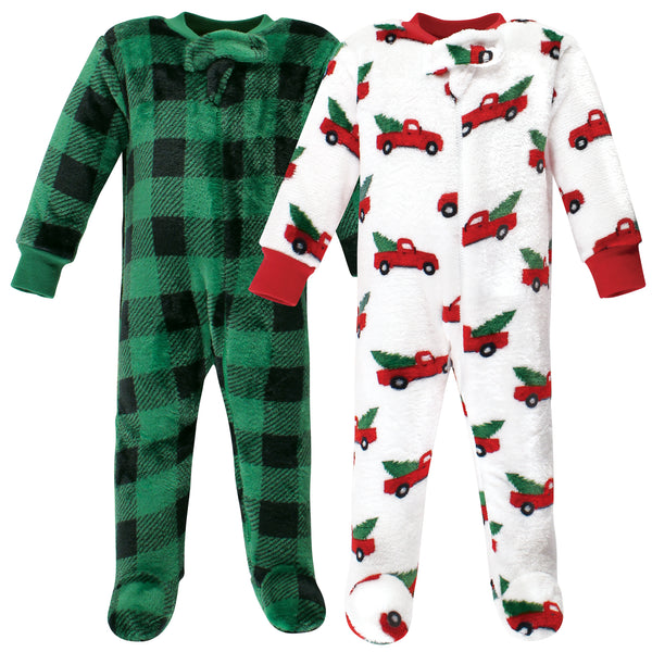 Hudson Baby Plush Sleep and Play, Christmas Tree Truck, 2-Pack