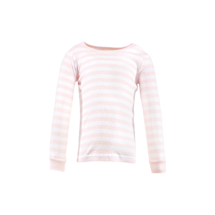 Hudson Baby Infant & Toddler Girl Cotton Pajama Set, Soft Pink Stripe