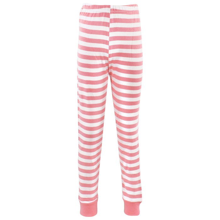 Hudson Baby Infant & Toddler Girl Cotton Pajama Set, Coral Stripe