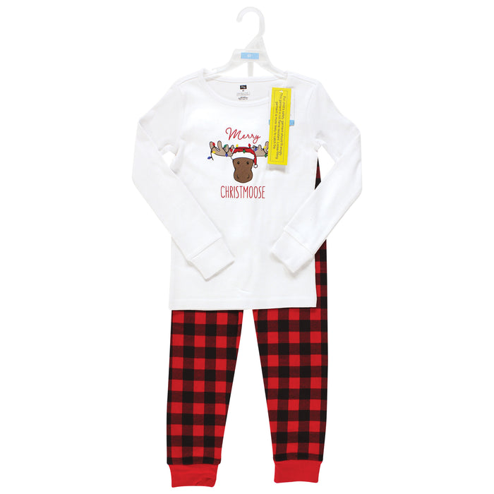 Hudson Baby Infant and Toddler Cotton Pajama Set, Christmoose