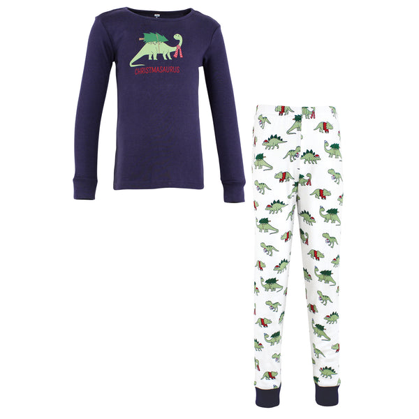 Hudson Baby Infant and Toddler Cotton Pajama Set, Christmasaurus