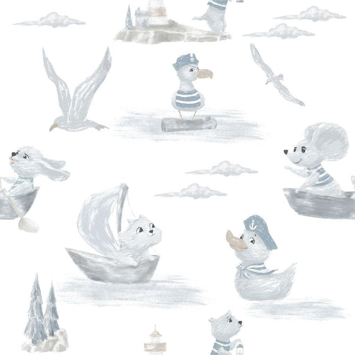 TeepeeJoy Nautical Themed Wallpaper for Nursery and Kids Rooms - Oceanic Adventures