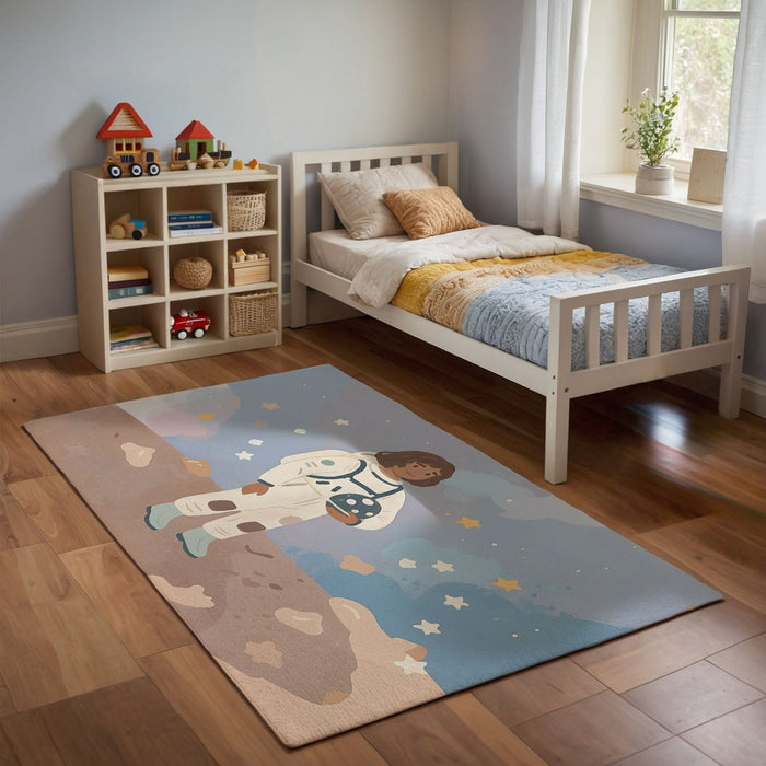 TeepeeJoy Kids and Nursery Space Area Rug - Moonwalker Magic