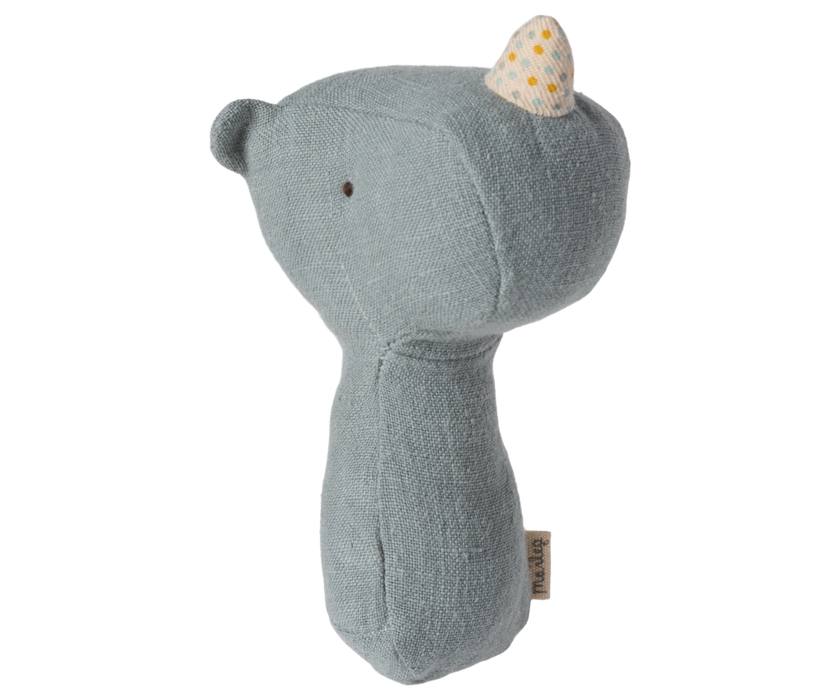 Maileg Lullaby friends, Rhino rattle - Dusty blue