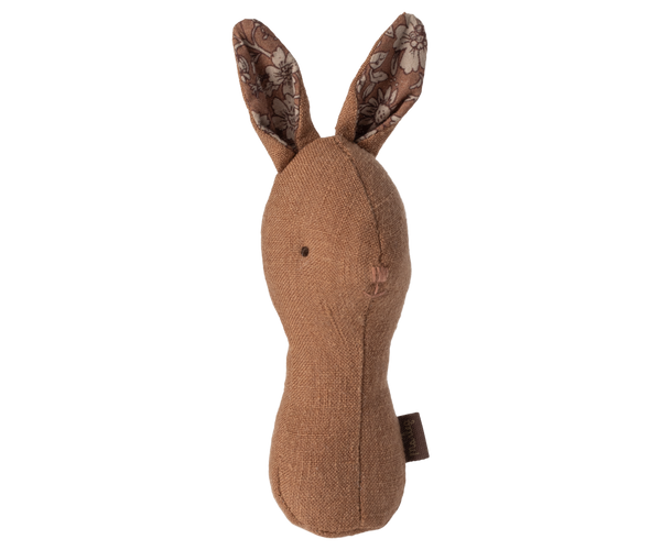 Maileg Lullaby friends, Bunny rattle - Chocolate