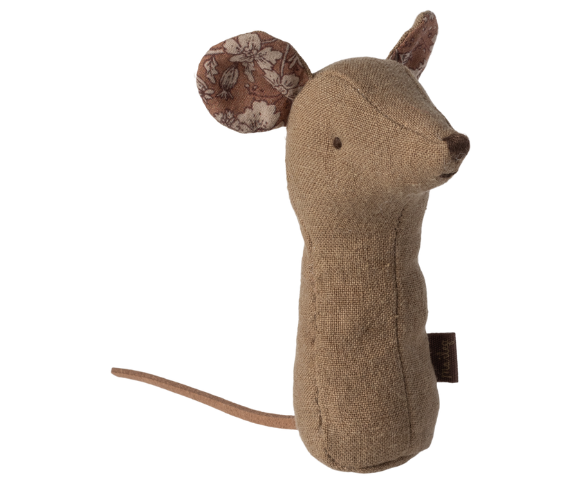 Maileg Lullaby friends, Mouse rattle - Light umber