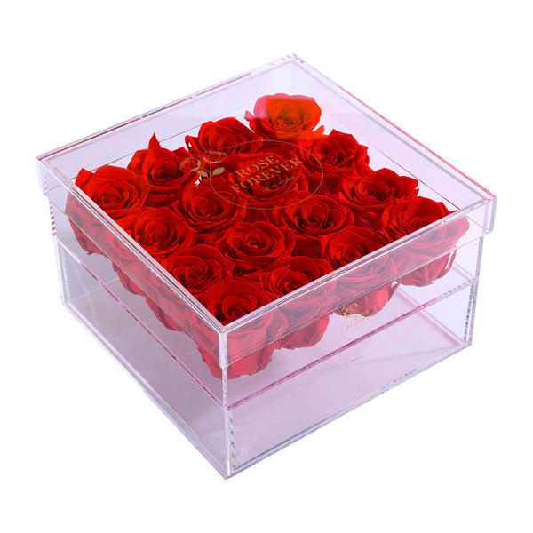 Rose Forever 16 Red Roses - Crystal Box