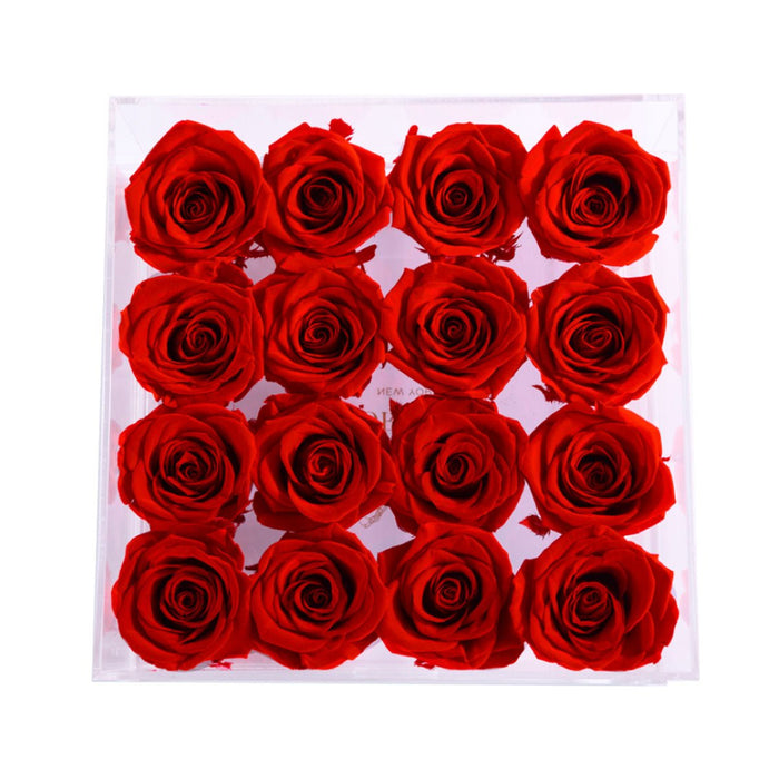 Rose Forever 16 Red Roses - Crystal Box