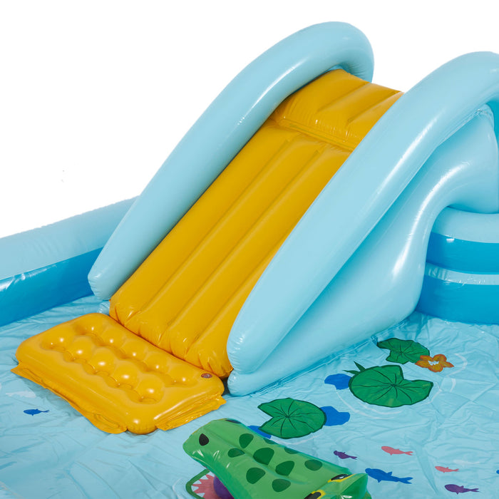Intex Inflatable Jungle Adventure Play Center & Plastic Fun Ballz, 100 Pack