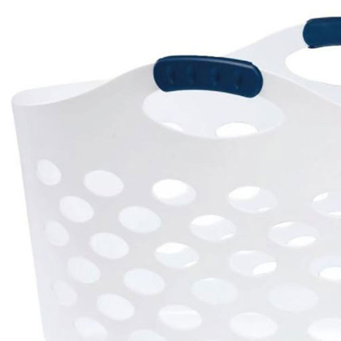 Rubbermaid 1.5 Capacity Flex N Carry Portable Flexible Laundry Basket, White