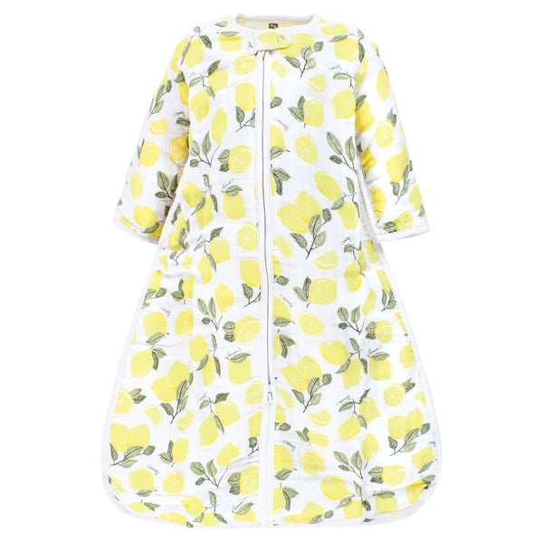 Hudson Baby Long Sleeve Muslin Wearable Blanket, Lemons